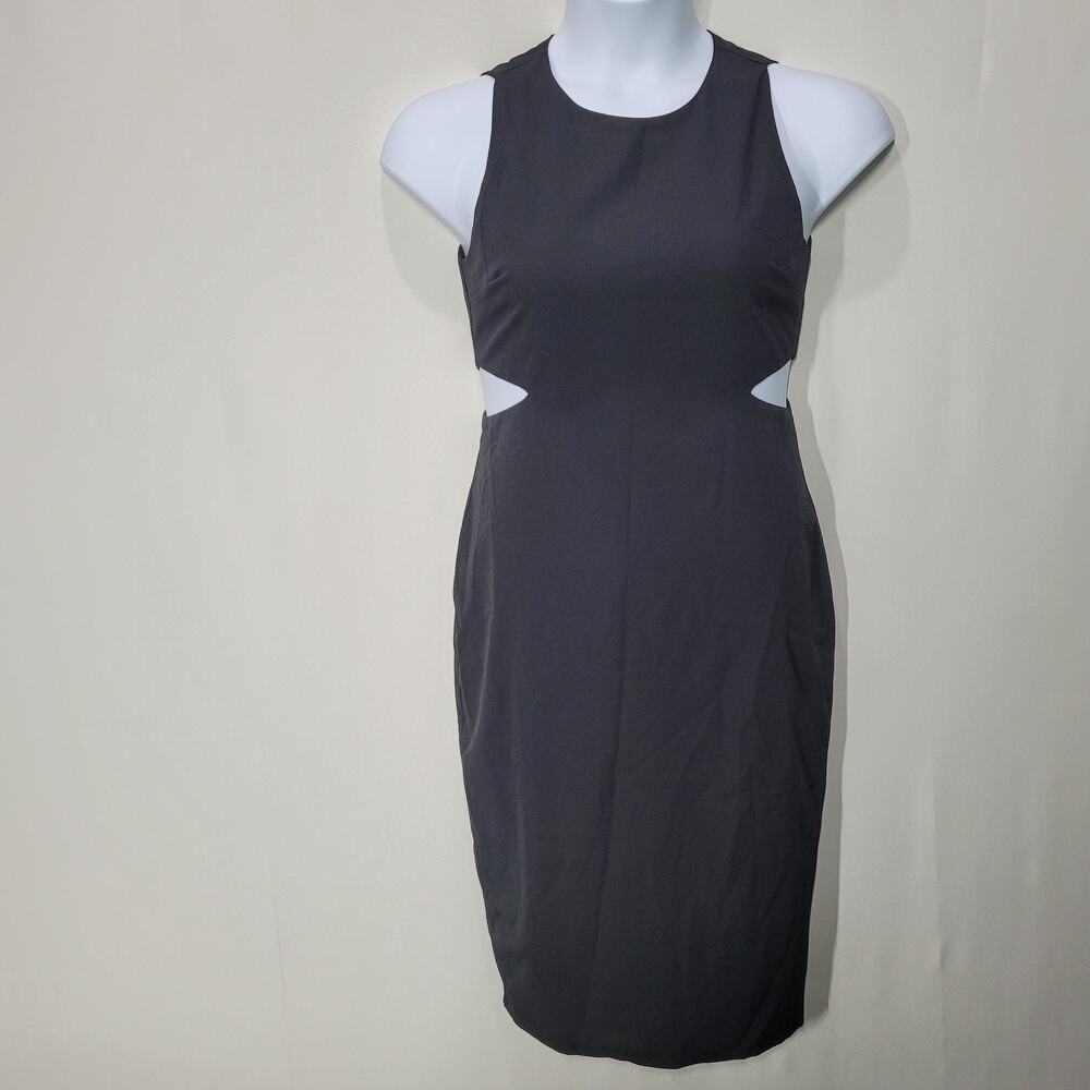 Yumi Kim Black Showtime Midi Dress with Side Cut-outs Size Medium